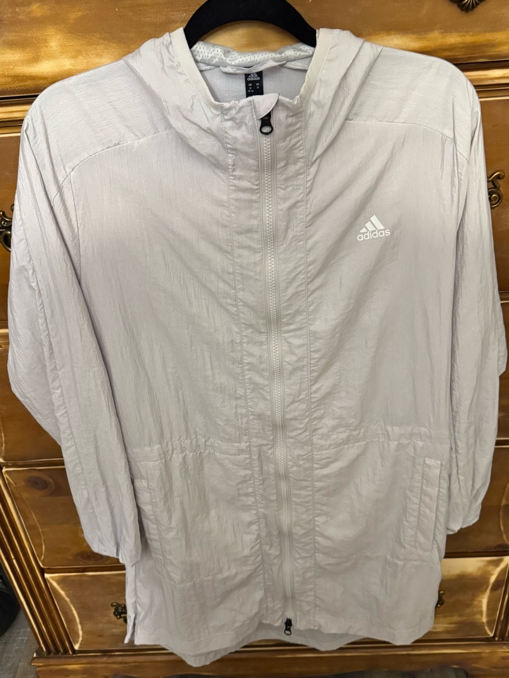 Adidas Lightweight Hooded Windbreaker Jacket Medium